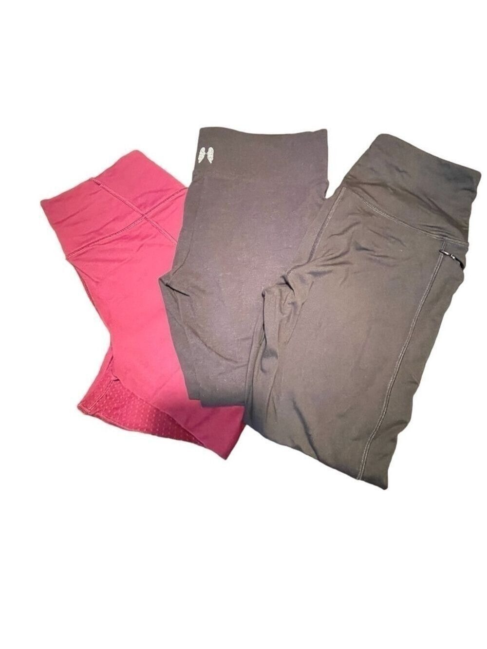 Victoria Secret, VS Pink bundle of 3 cropped leggings Sz M